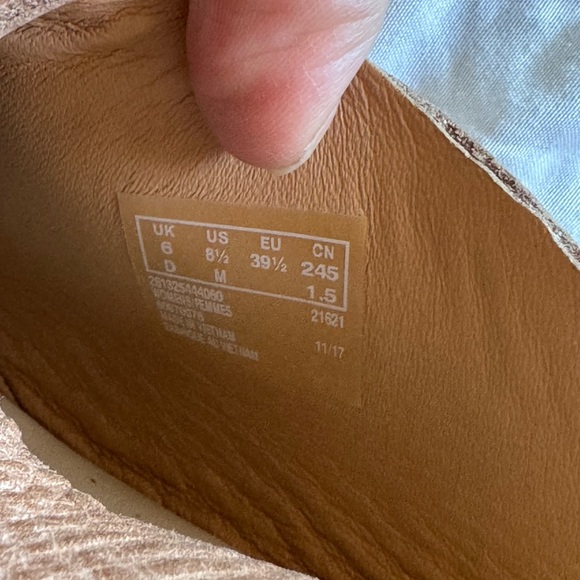 Clarks Originals Amara Sandstone Nude Slip On Mules Shoes Womens Size 8.5 - Picture 5 of 7